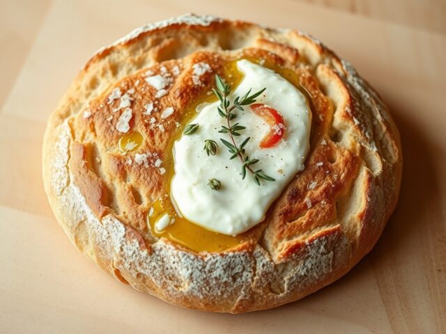 Pane met kaas en tijm
