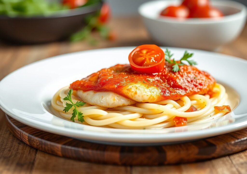 Pangasiusfilet met kruidenkorstje — AI-gegenereerde illustratie