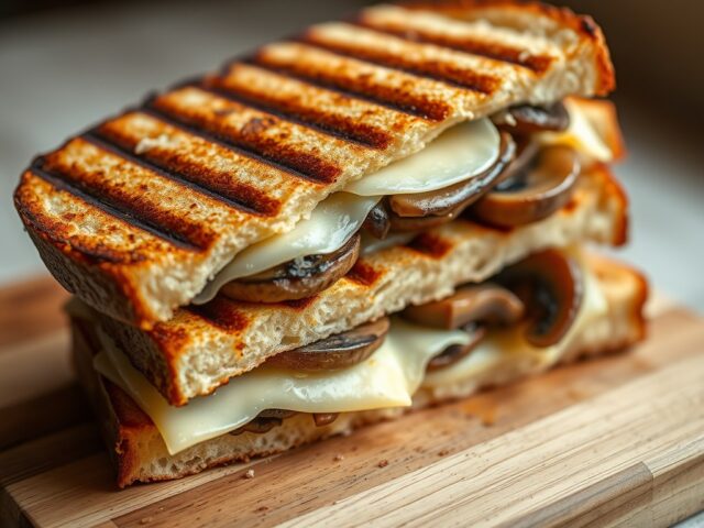 Panini met champignons en manchegokaas