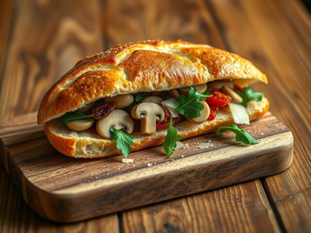 Panino con funghi