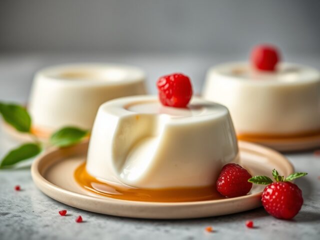 Panna cotta — AI-gegenereerde illustratie