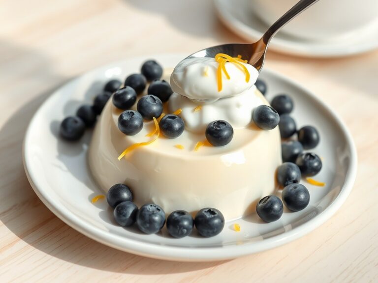 Panna cotta met yoghurt en citroen