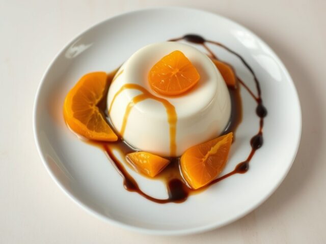 Pannacotta met citrusfruit