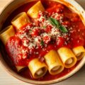 Pannenkoeken gegratineerd zoals cannelloni