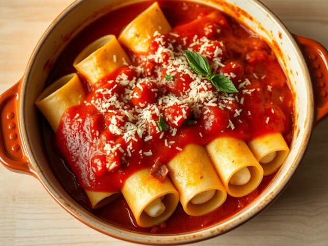 Pannenkoeken gegratineerd zoals cannelloni