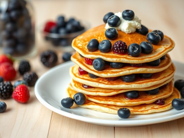 Pannenkoeken met bosvruchten