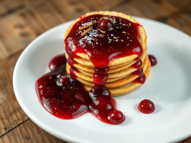 pannenkoekjes met cranberrycompote