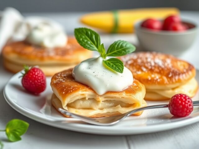 pannenkoekjes met room.