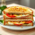 Pantosti met mozzarella en tomaat