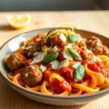 Pappardelle met gehaktballetjes