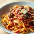 Pappardelle met ragù van kleine gehaktballetje