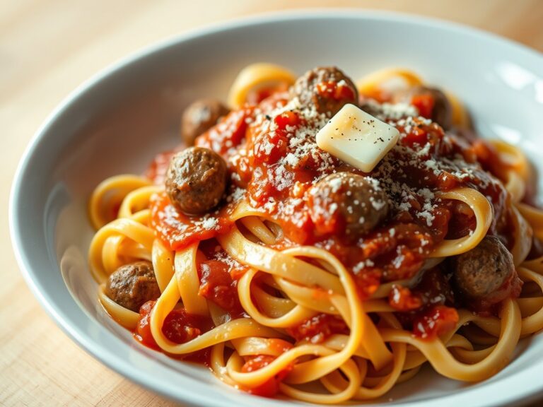 Pappardelle met ragù van kleine gehaktballetje