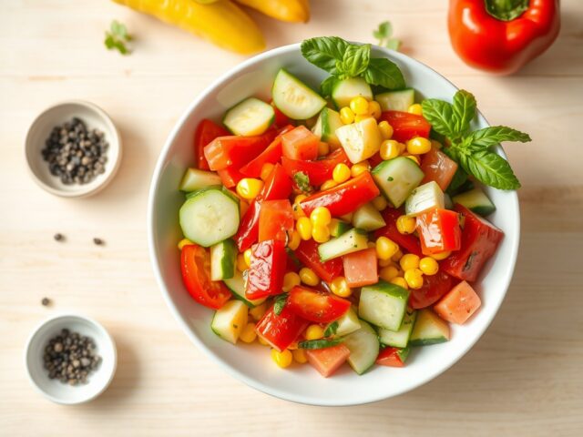 Paprika – komkommersalade