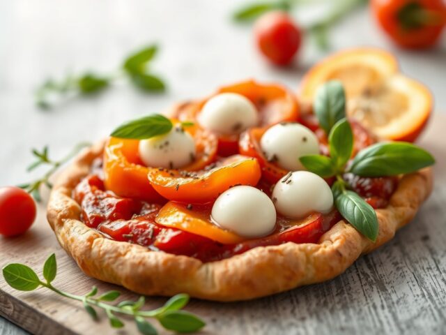 Paprika-ansjovis tatin met frico