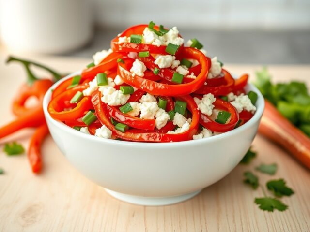 Paprika-kaas salade