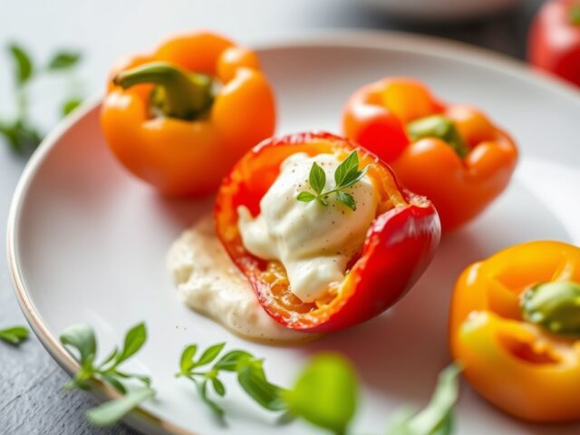 Paprika-kaascrème — AI-gegenereerde illustratie