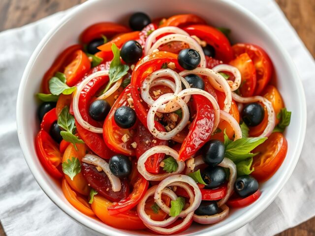 Paprika tomatensalade