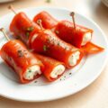 Paprikarolletjes met geitenkaas