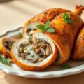 Parelhoen gevuld met Boursin