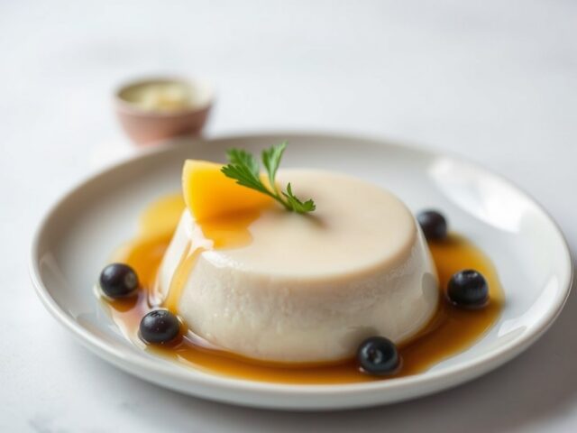 Parelhoen Mousse met Appelstroop Gelei