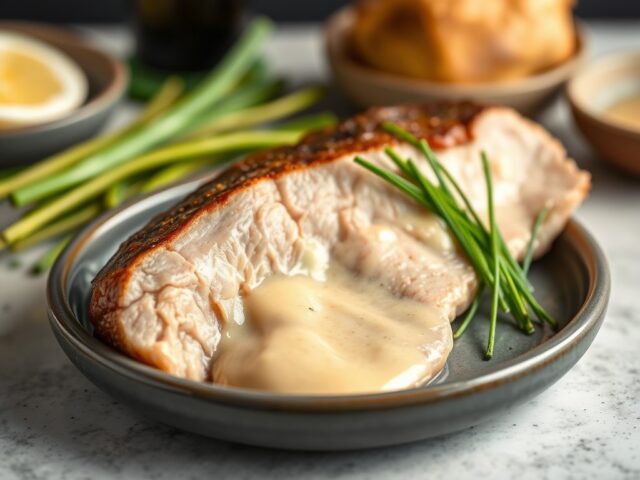 Parelhoenfilet met 2 sauzen