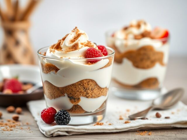 Parfait met koffie en bruine suiker