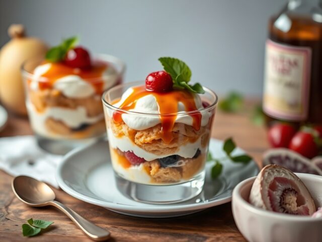 Parfait van krieken op jenever