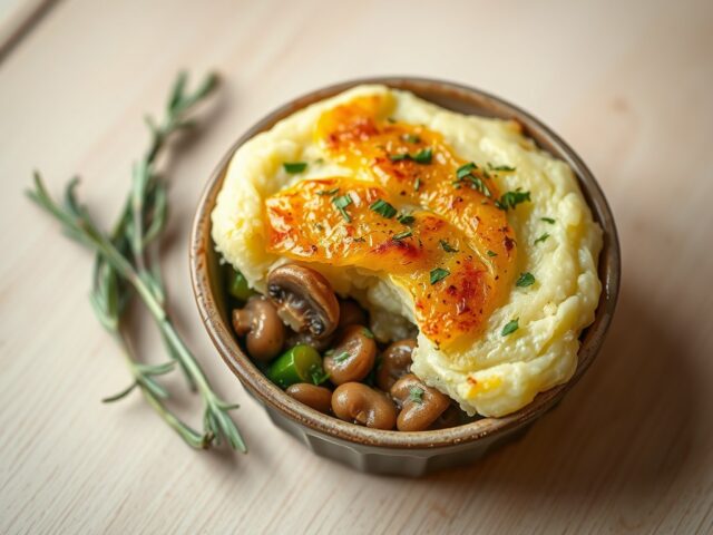 Parmentier met paddestoelen