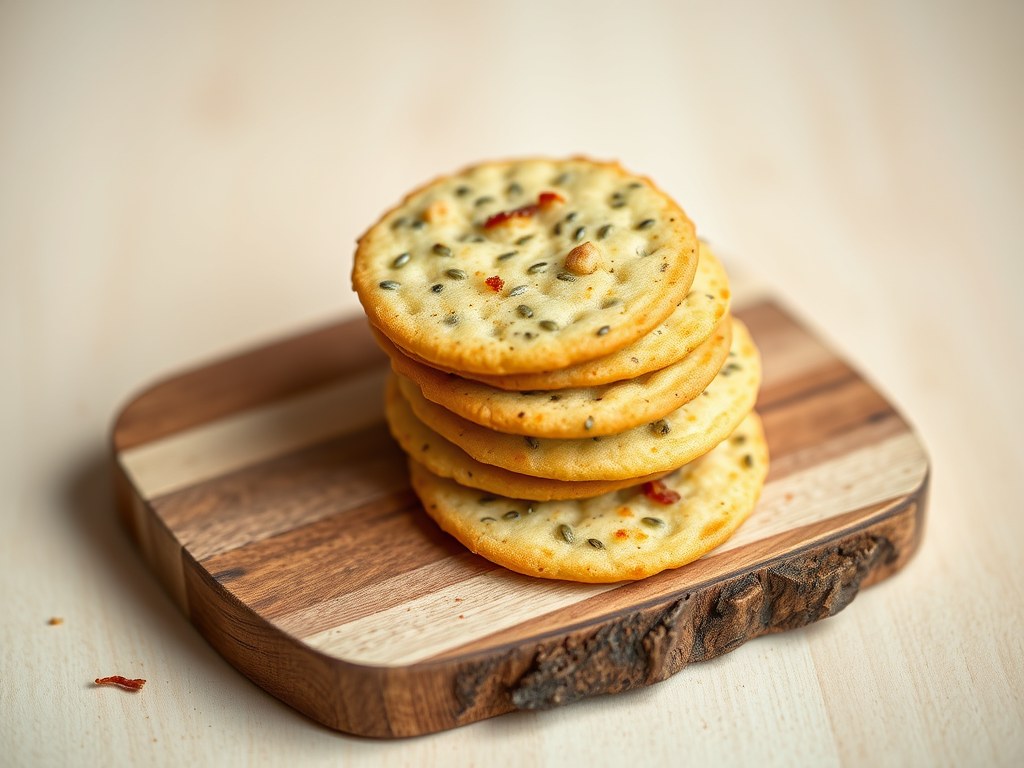 Parmezaankoekjes met maanzaad, AI-gegenereerde illustratie