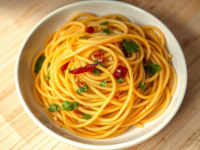 Pasta aglio, olio e peperoncino