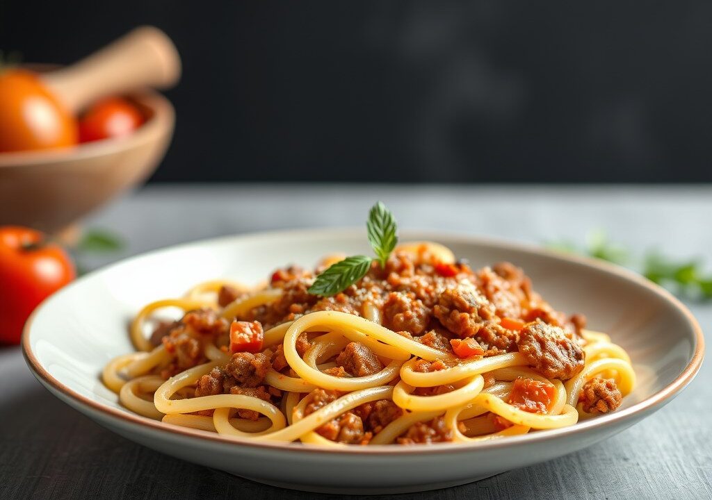 Pasta al Forno + Saus, AI-gegenereerde illustratie