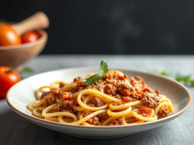 Pasta al Forno + Saus — AI-gegenereerde illustratie