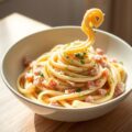 Pasta met bloemkoolsaus en ham