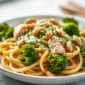 Pasta met broccoli en romige pestosaus