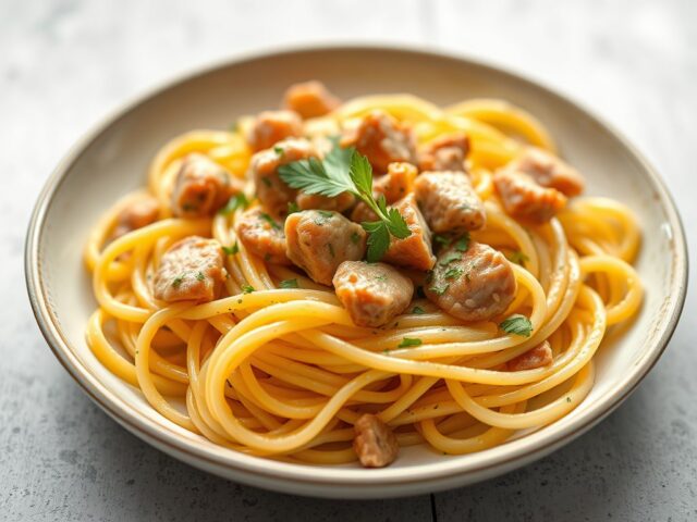 Pasta met citroengras en st-jakobsschelpen