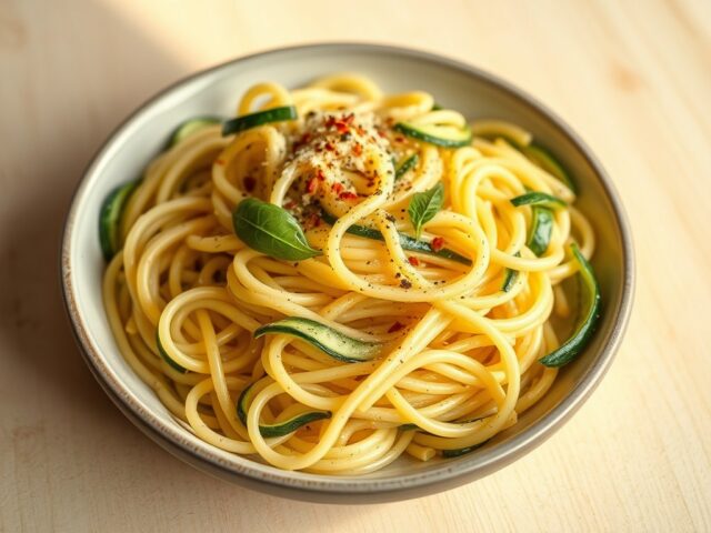 Pasta met courgette