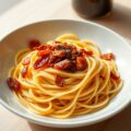 Pasta met gedroogde tomaten