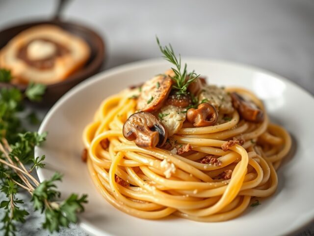 pasta met gerookte kip a la greetje
