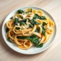 pasta met spinazie