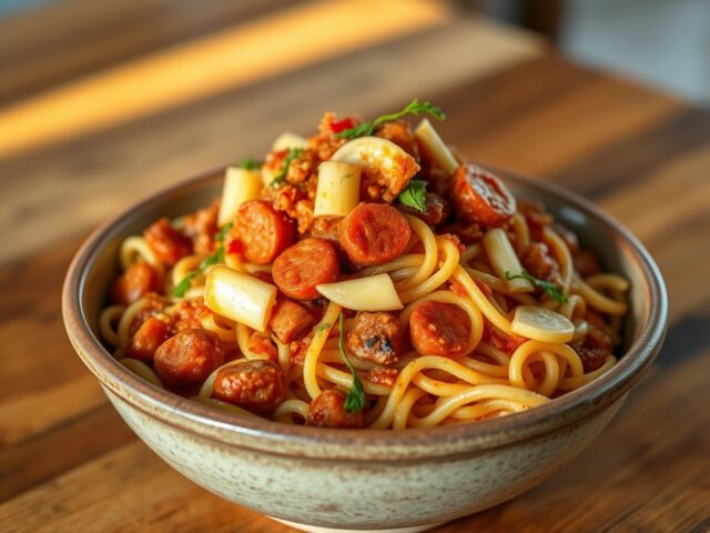 Pasta met venkel en verse worst