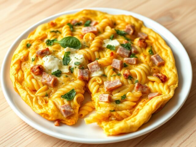 Pasta omelet