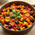 Pasta-ovenschotel met pizzasaus