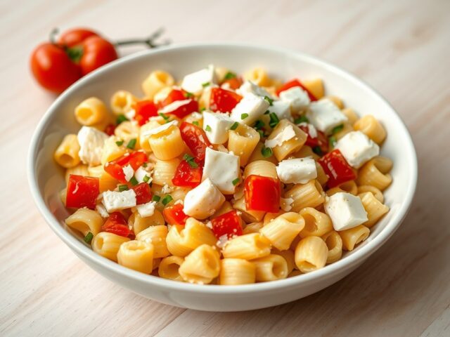 pasta salade met mozzarella