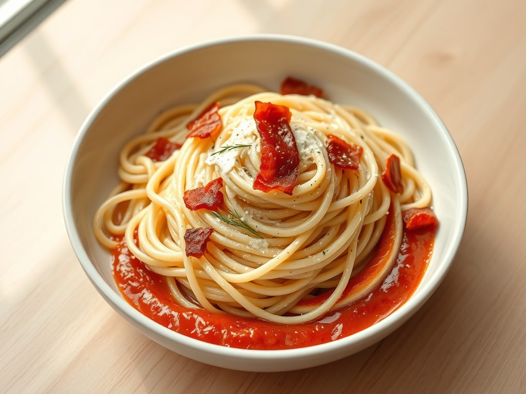 Pasta Sauzen I, AI-gegenereerde illustratie