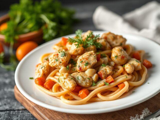 Pasta Sauzen II (met kip, eend, konijn,enz) — AI-gegenereerde illustratie