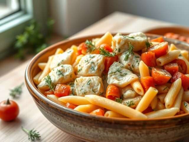 Pasta Visschotel (combi-magnetron)(éénpansgerecht)