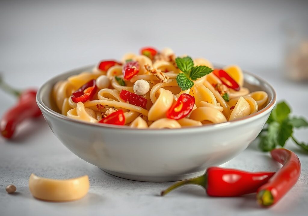Pastasalade — AI-gegenereerde illustratie