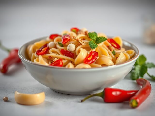 Pastasalade — AI-gegenereerde illustratie