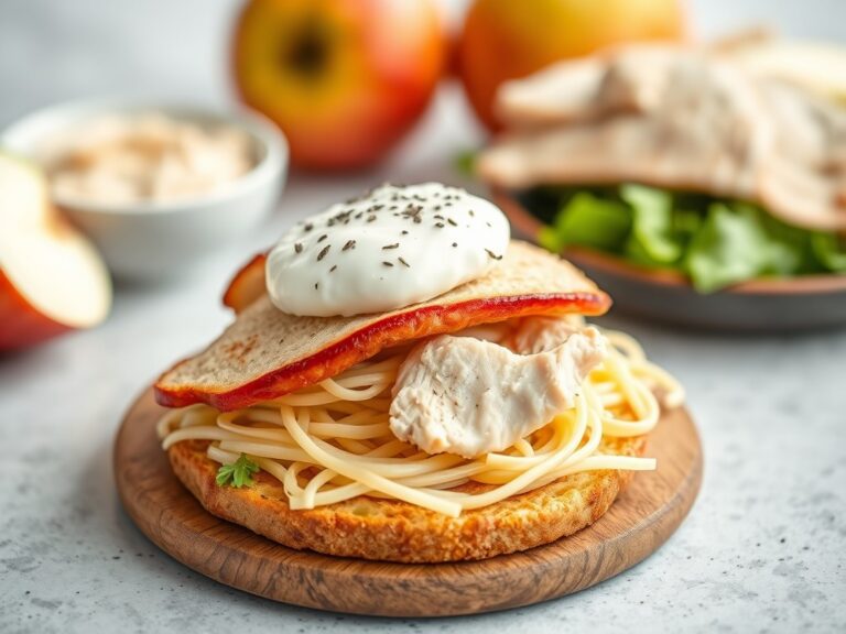 Pastasalade met gerookte kip van Elsbeth
