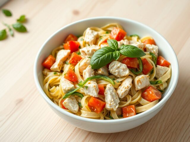 Pastasalade met kip